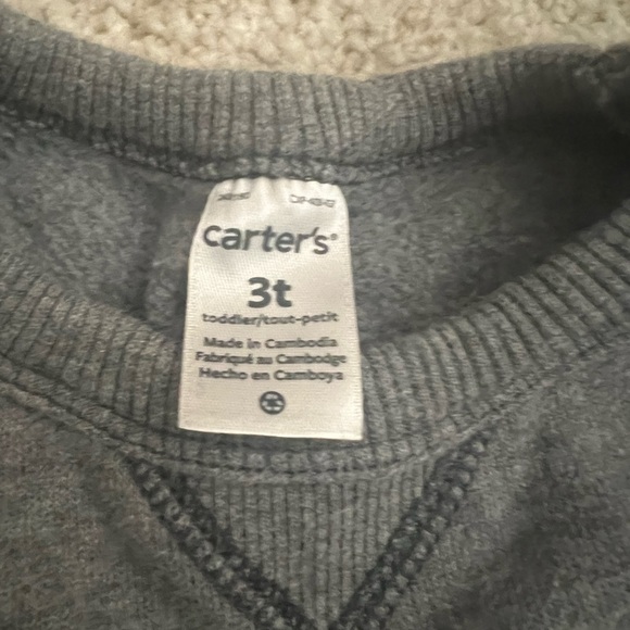 Carters Gray Dinosaur sweater. Size 3T - Picture 3 of 3